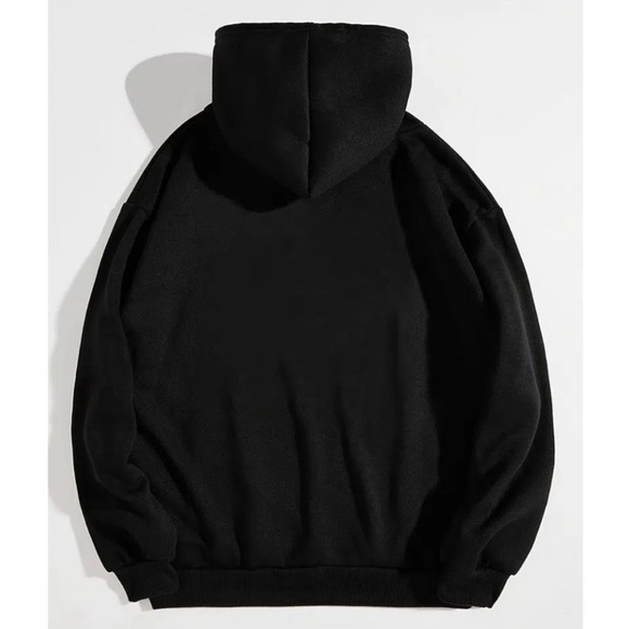 NWT 🌺 BLACK OVERSIZED FLORAL LETTERING “PINK” HOODED SWEATSHIRT Women’s XL XXL - Picture 2 of 3